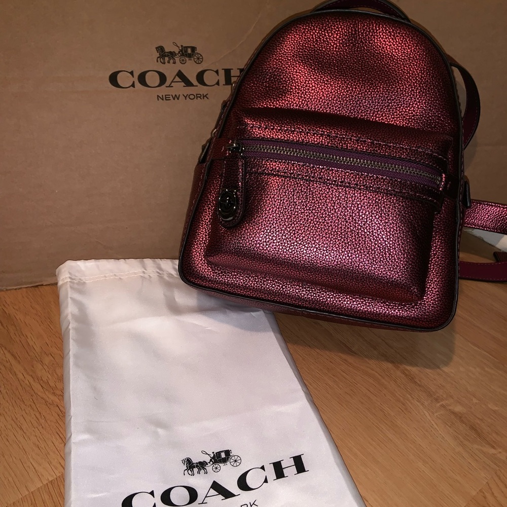 ‼️SALE‼️COACH Campus berry metallic backpack
